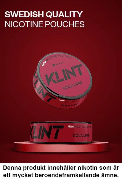 KLINT Cola Lime Mini 3,2 mg – vitt snus med smak av cola och lime