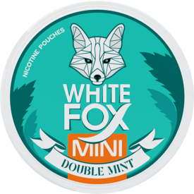 White Fox Double Mint Mini vitt snus med smak av mint och mentol.